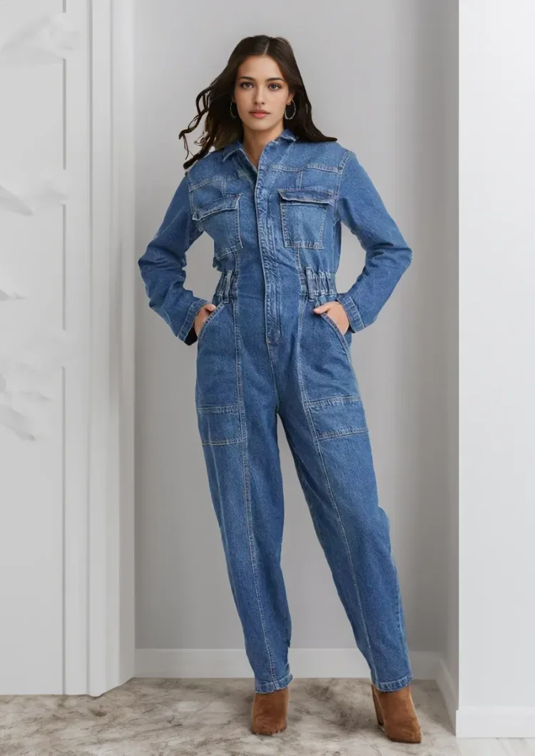🎄Christmas Sale - 50% Off🎄Long Sleeve Denim Jumpsuit (Buy 2 Free Shipping)