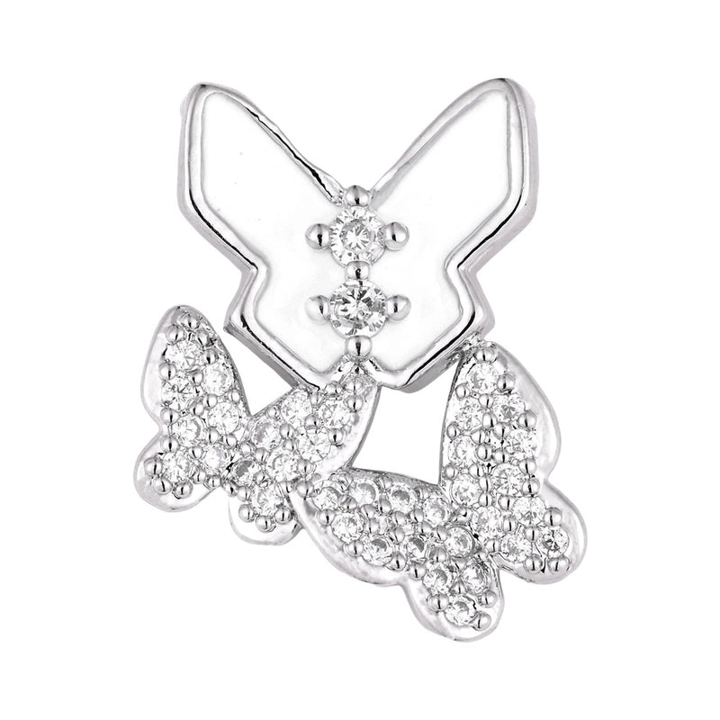 1 Piece Copper Zircon Four Leaf Clover Round Heart Shape Pendant Jewelry Accessories