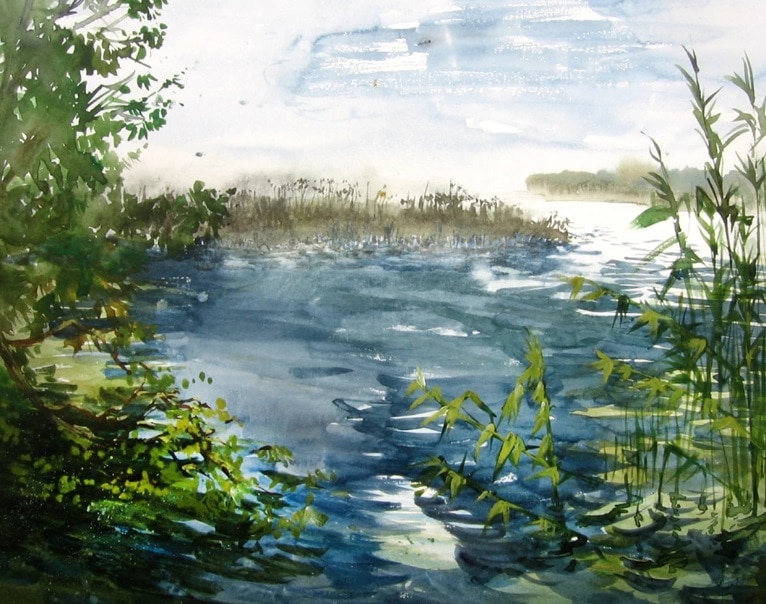 

Pond Blue – Paint By Numbers - 40*50CM, 501 Original