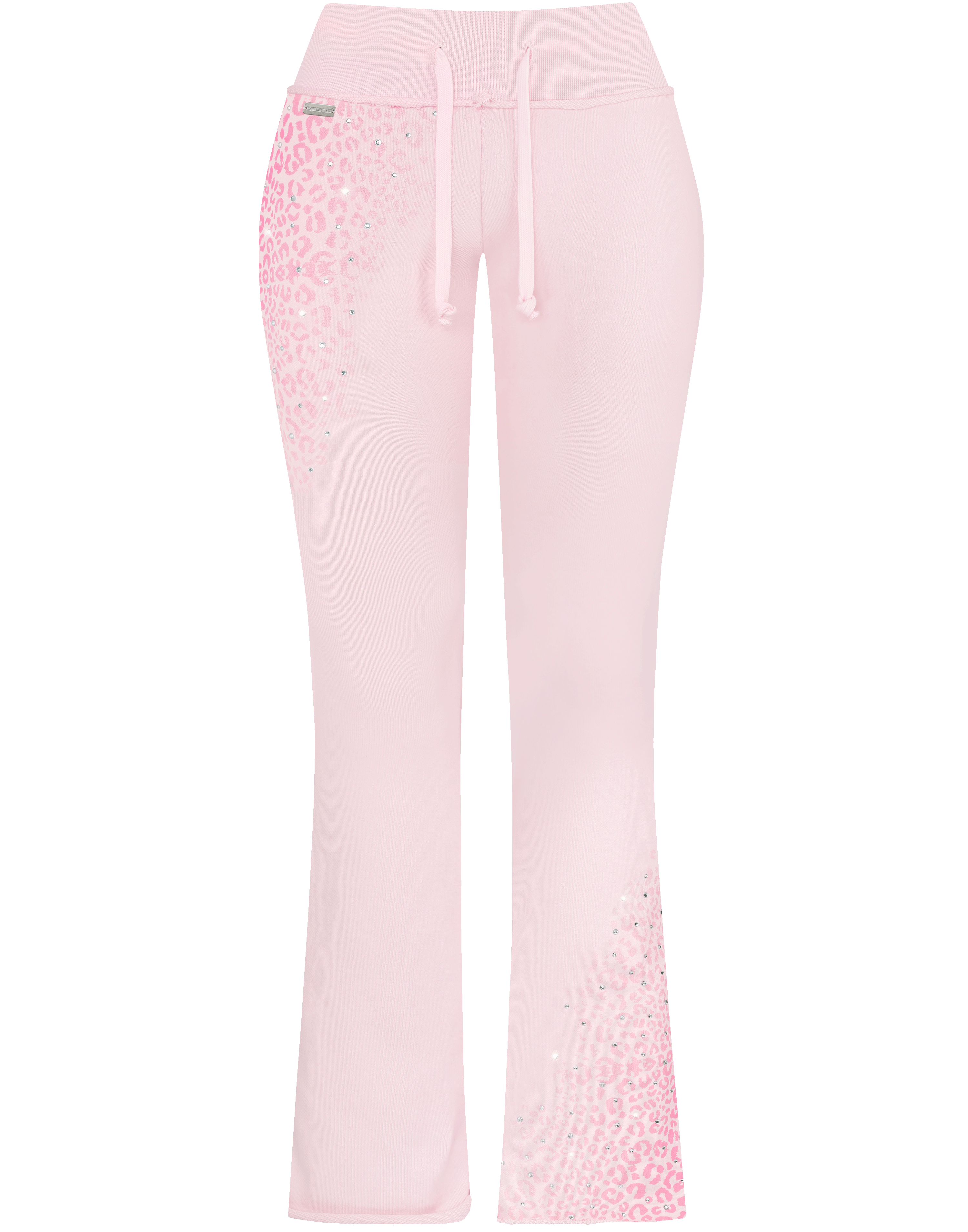 Fine Cotton Cheetah Pink Crystal Pants