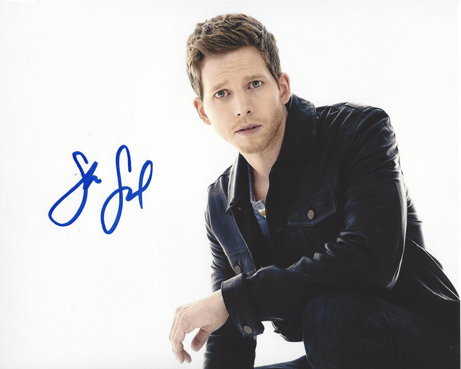 STARK SANDS SIGNED AUTHENTIC 8X10 Photo Poster painting C w/COA BROADWAY STAR KINKY BOOTS ACTOR