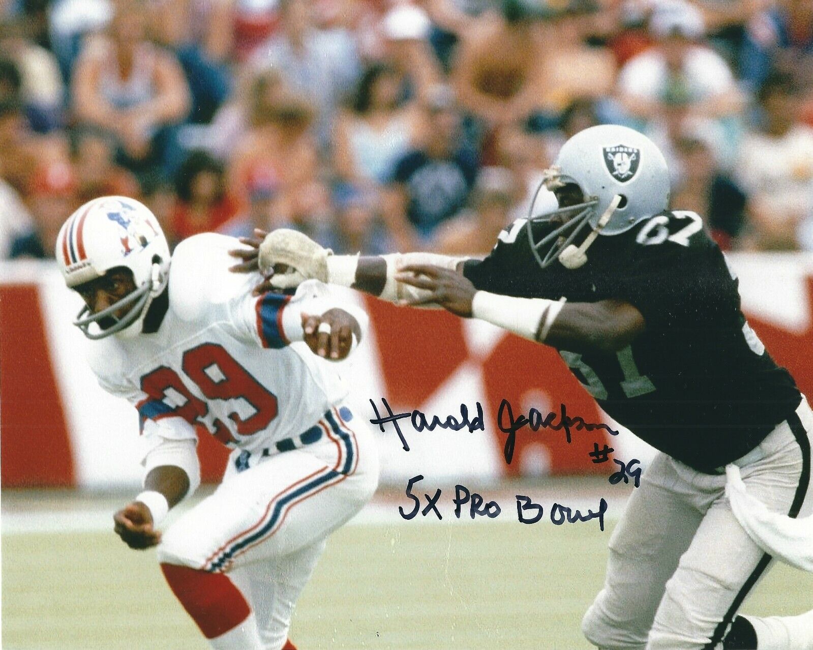 Signed 8x10 Harold Jackson New England Patriots Autographed Photo Poster painting - w/COA