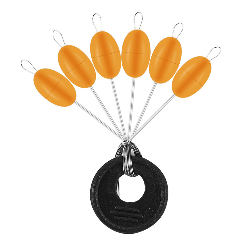 

60pcs 10 Group Set Silicone Space Beans Stopper for Fishing Bait Float Tool, Orange, 501 Original