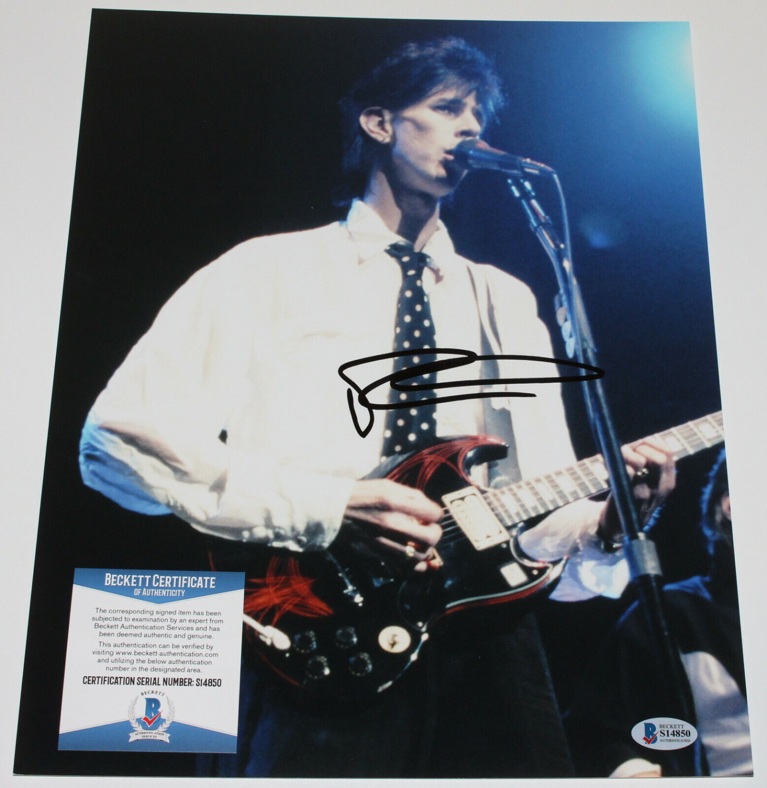 THE CARS SINGER RIC OCASEK SIGNED AUTOGRAPH 11x14 Photo Poster painting PROOF BECKETT COA BAS