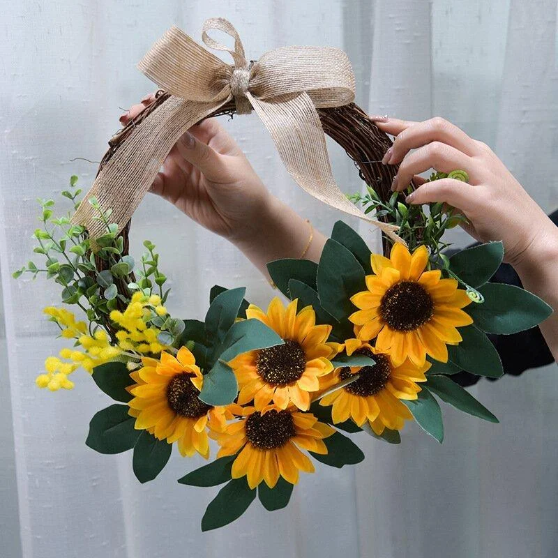 Beautiful Sunflower Grapevine Wreath Summer Floral Wreath