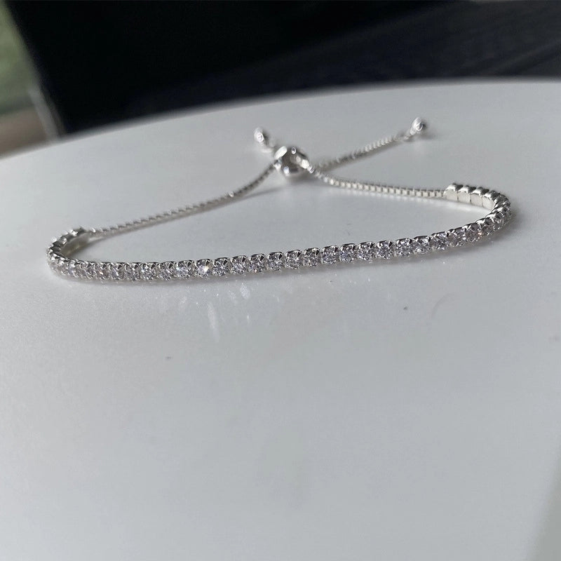 2 Pieces 925 Sterling Silver Tennis Bracelet Minimalist Classic Style