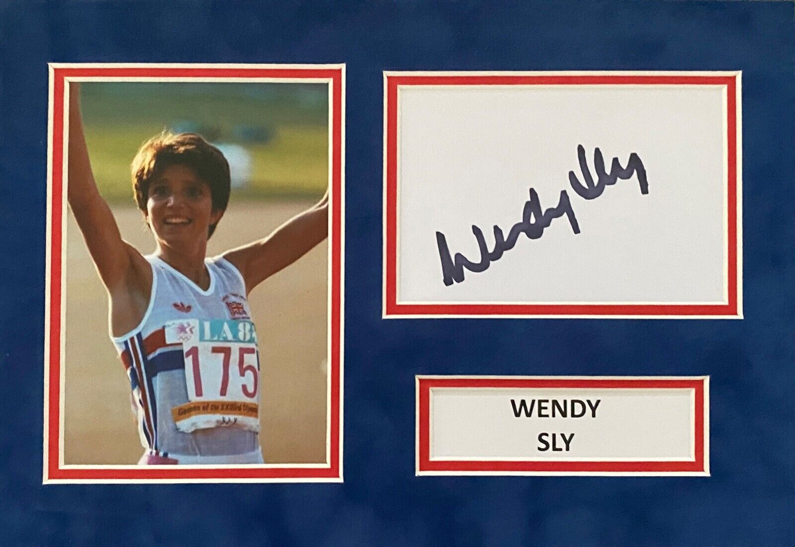 WENDY SLY HAND SIGNED A4 Photo Poster painting MOUNT DISPLAY OLYMPICS AUTOGRAPH