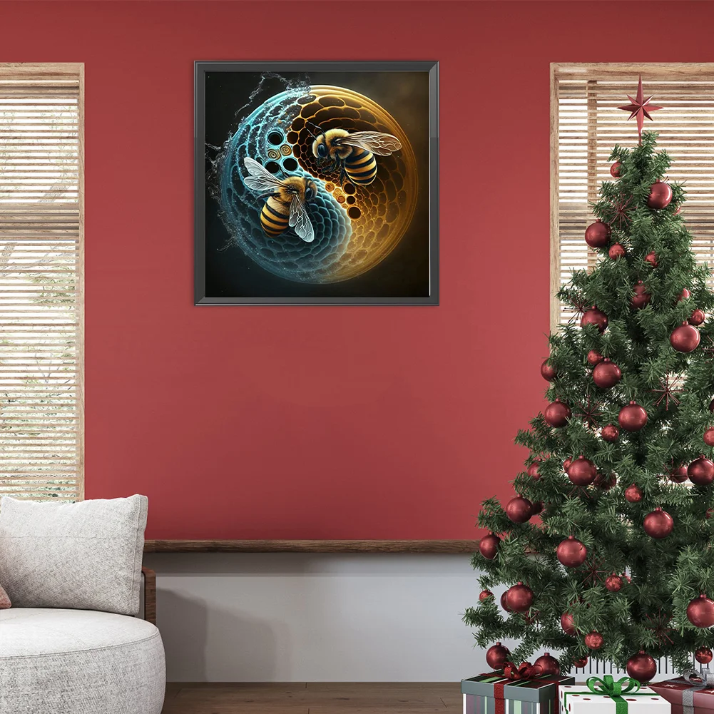 DIY Paint By Number 40*40cm - Yin And Yang Painting