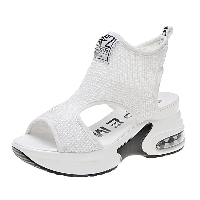 Height Increasing Insole Sports Sandals for Women 2021 Summer New Fashion Roman Style Wedge Platform Internet Hot Sandals