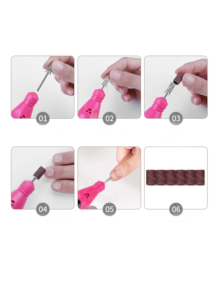 6pcs Nail Polishing Head Set