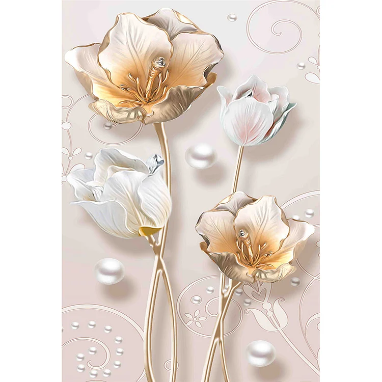 Part Flower Resin Special Part Drill Diamond Painting 30X40CM(Canvas) gbfke