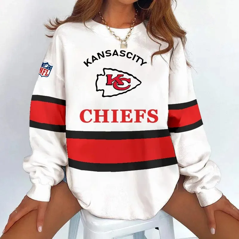 Fashion Printed Round Neck Raglan Sleeve Sweatshirt