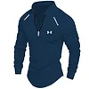 Men's Zip Long Sleeve Sports Casual Shirt