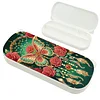(US Local)Rose Pattern DIY Diamond Pencil Case Pens Brushes Accessories Travel Pencil Box