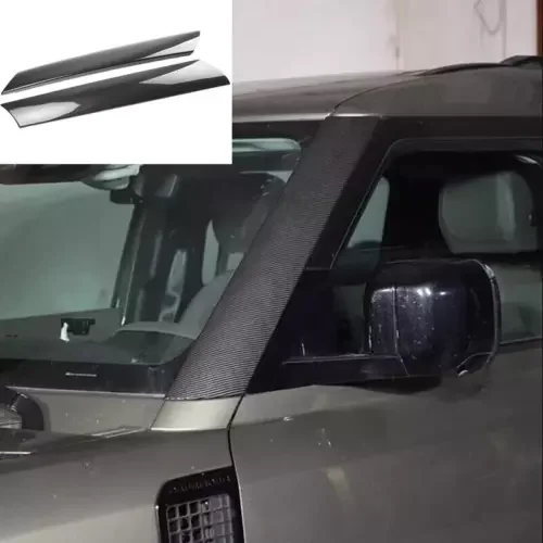 Dronehint Front Windshield A-pillar Panel Cover Trim For Land Rover Defender 20-24 Carbon (For: Land Rover) Parts