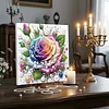 Rose-DIY-Spezialform-Bohrer, Diamantkunst, Perlen-Malset, mit Rahmen 25x25 cm Geschenk, Geschenk
