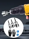 Pipe Threader Set with Sealing Tape& Gloves Internal & External Pipe Threading Tool for 1/2 & 3/4 & 1in PVC/Plastic Water Pipe Repair