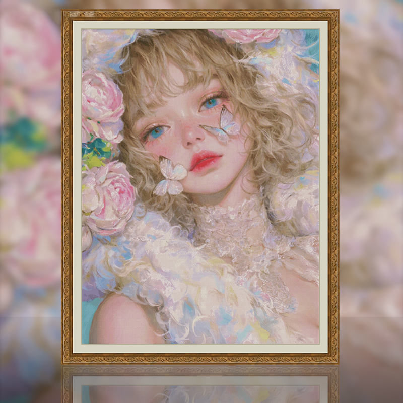 【Fairy Brand】My Girl Full 14CT Pre-stamped Canvas(85*110cm) 174 Colors Egyptian Cotton Cross Stitch