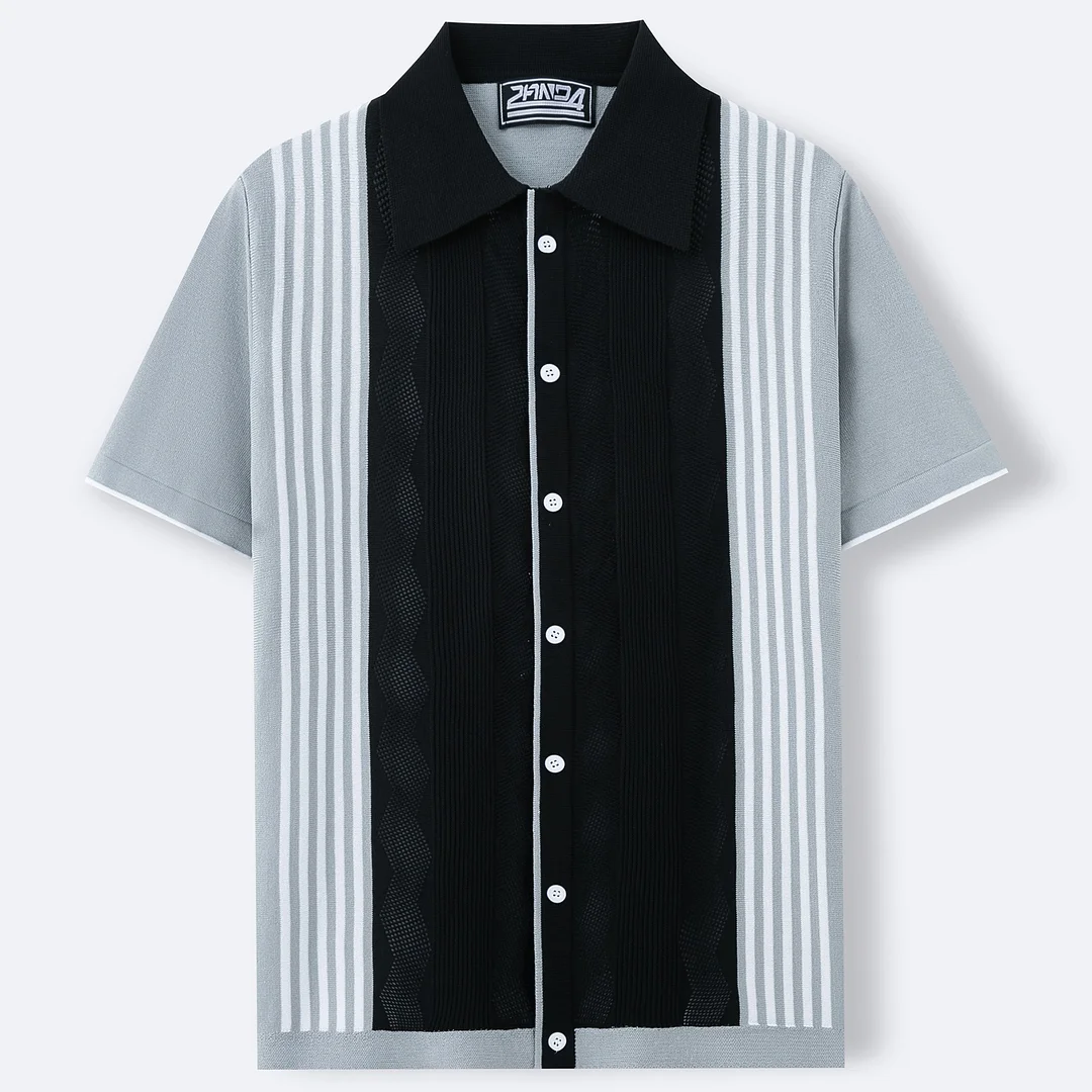 Uveng Uveng New Ice Hockey Woven Business POLO Shirt Men's Casual Knitting Shirt SY0062