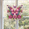 (US Only)Flowers Butterflies Diamond Painting Hanging Pendant DIY Diamond Ornaments