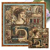 Sewing Machine Woman-14CT Stamped Cross Stitch 40*40cm/15.75*15.75in tapestrymarket