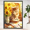 uk.everydayedeals (Limited Stock)Diamond Painting - Full Round - Cat Looking at Painting(40*60cm)