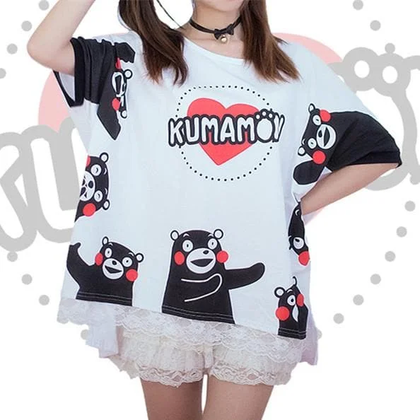 Loose Kumamoto Heart T-Shirt SP179422