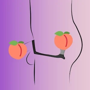 pornhint Pornhint Silicone cock ring with anal plug, prostate massager, silicone cock ring butt plug, chastity BDSM, erection aid