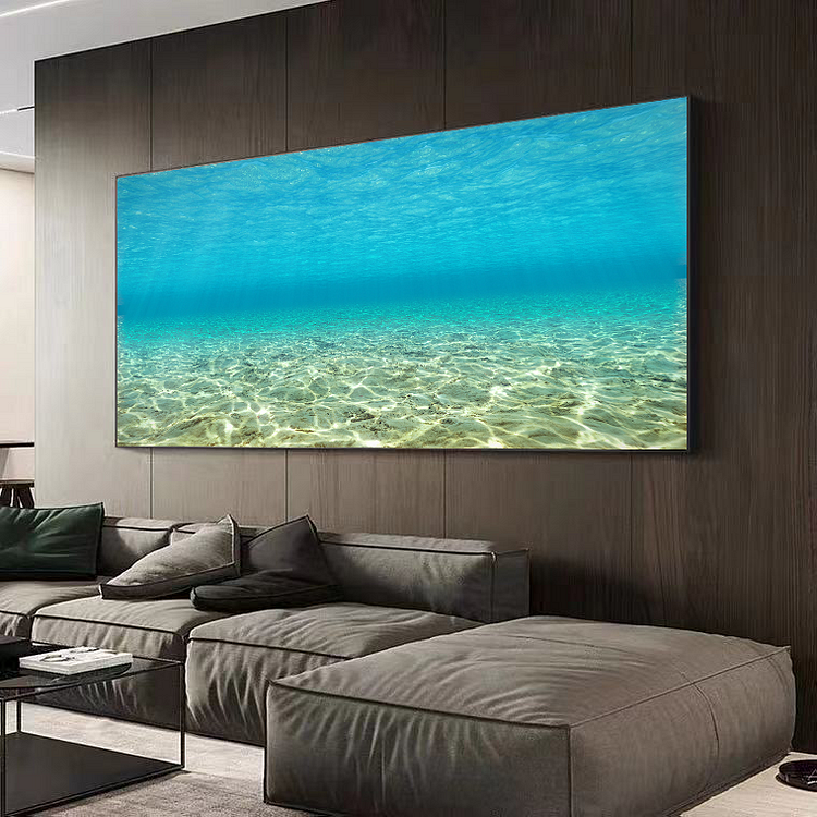 Blue Ocean Sea Wall Art Painting on Canvas The Pictures Modern Artwork QDJ varity-store