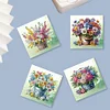 (US Local)6Pcs Flower Bucket DIY Diamond Painting Card for Holiday Party Favors for Kids Greeting Card Kit