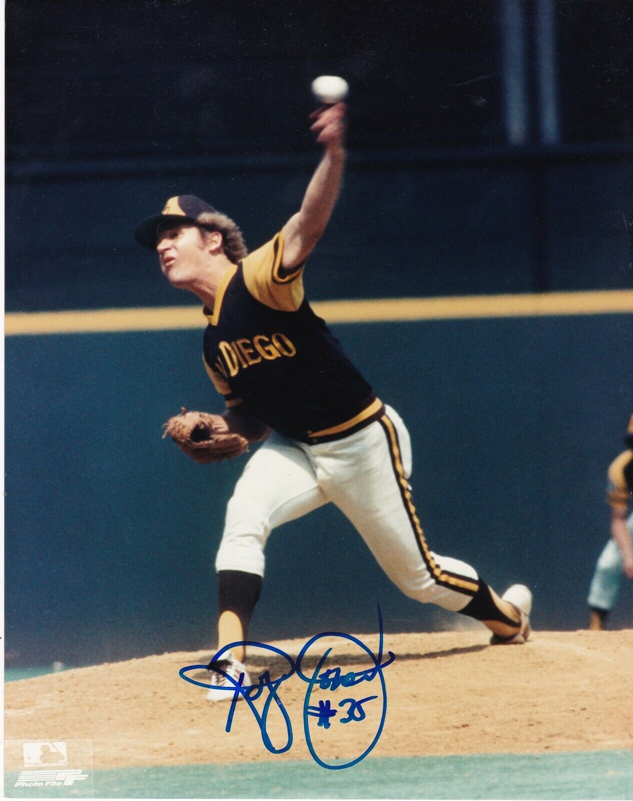 RANDY JONES SAN DIEGO PADRES ACTION SIGNED 8x10