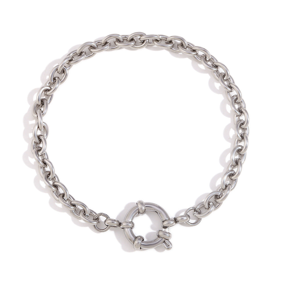 Women Fashion Stripe Geometric Stainless Steel Electroplating Bracelets