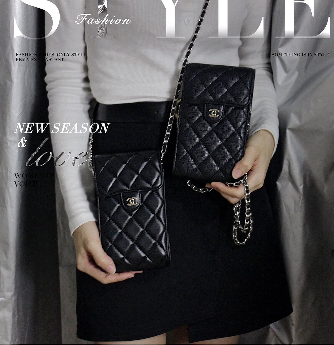 Chanel Luxury Genuine Leather Crossbody Phone Bag Elegant Tote Bag