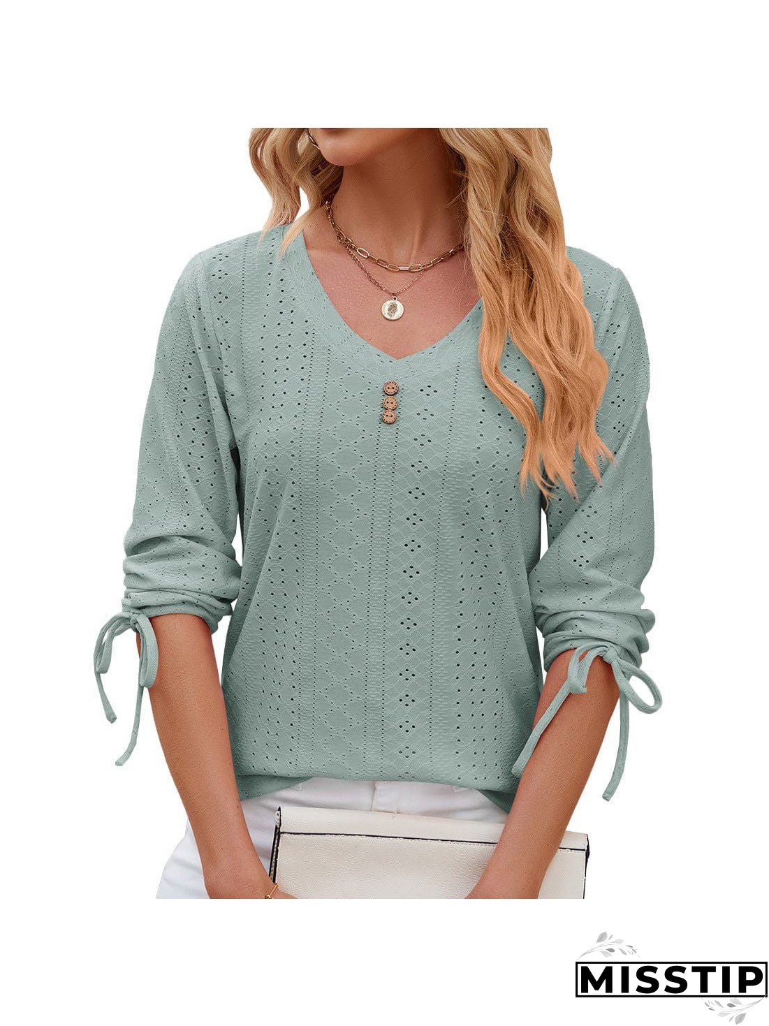 Short Sleeve Mock Neck T-Shirt with Side Slits
