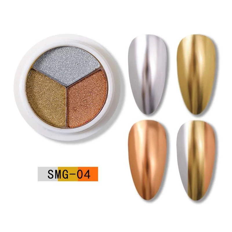 6Colors Laser Holo Aurora Solid Mirror Nail Glitter Powder Nails UV Gel Polish Holographics Pigment Nail Art Decorations-Nail Inspo