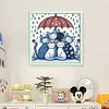Blue And White Porcelain-Cat-11CT Stamped Cross Stitch 40*40cm/15.75*15.75in