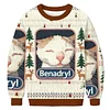 Christmas Cat Print Sweatshirt by Inlyline