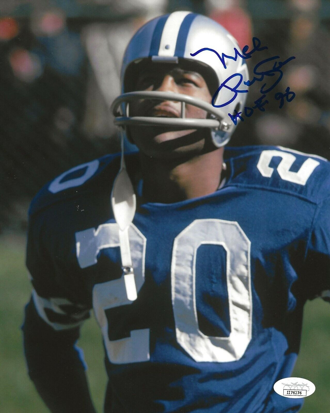 Mel Renfro signed Dallas Cowboys 8x10 Photo Poster painting autographed W/ HOF Inscription 3 JSA