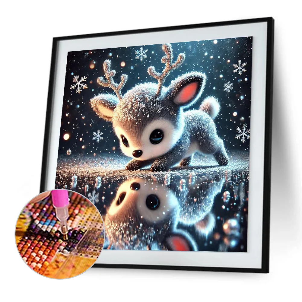 Diamond Painting - Full Round Drill - Deer(Canvas|30*30cm)