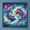 Diamond Painting-DIY Full Round Drill Pisces（40x40cm）