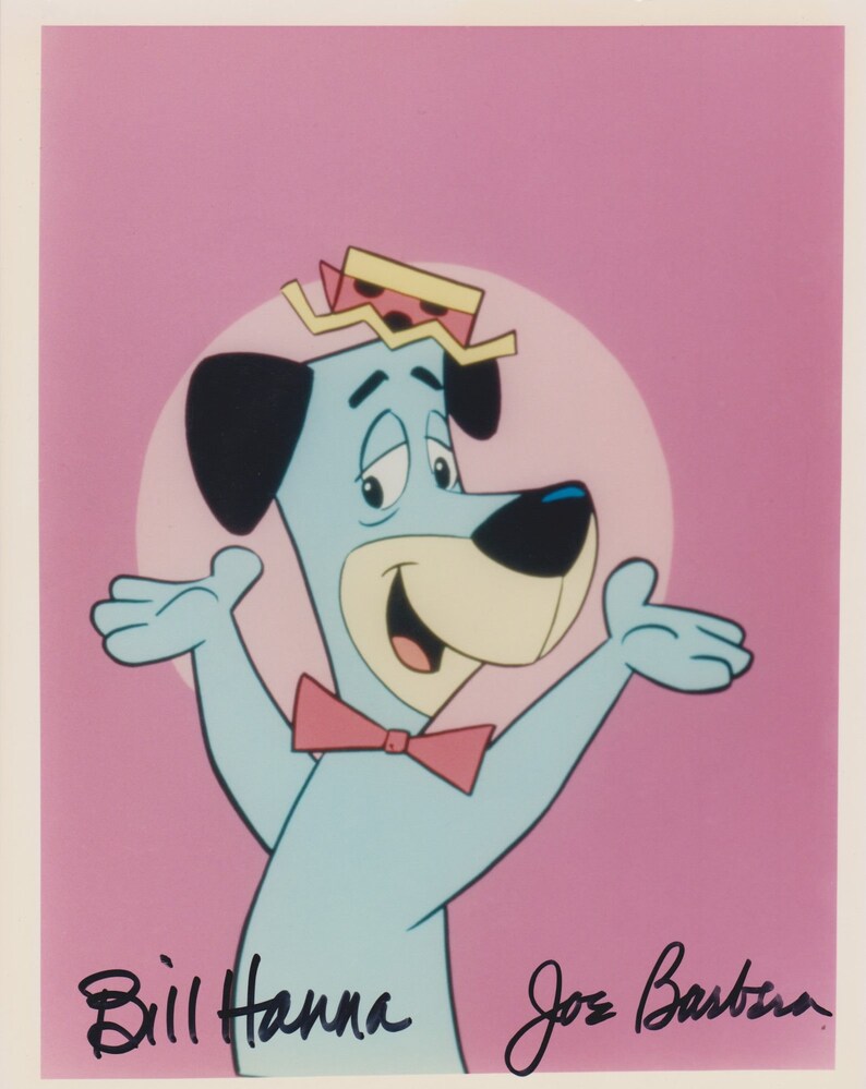 Bill Hanna & Joe Barbera Signed Autographed Huckleberry Hound