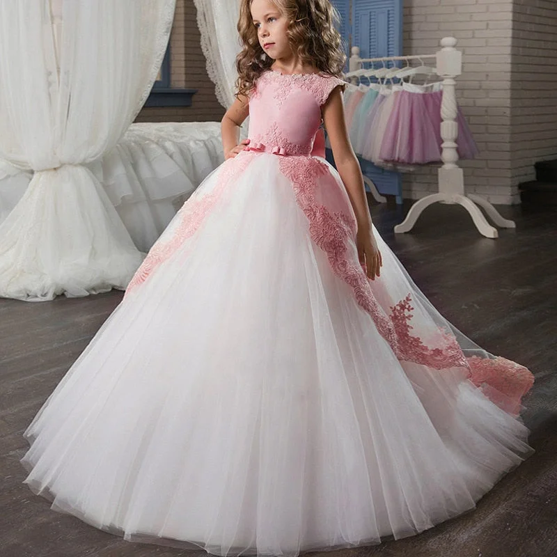 2022 Formal Sequins Children's Wedding Dress One Shoulder Prom Evening Party Dress Costume Clothing Bridesmaid Princess Dresses