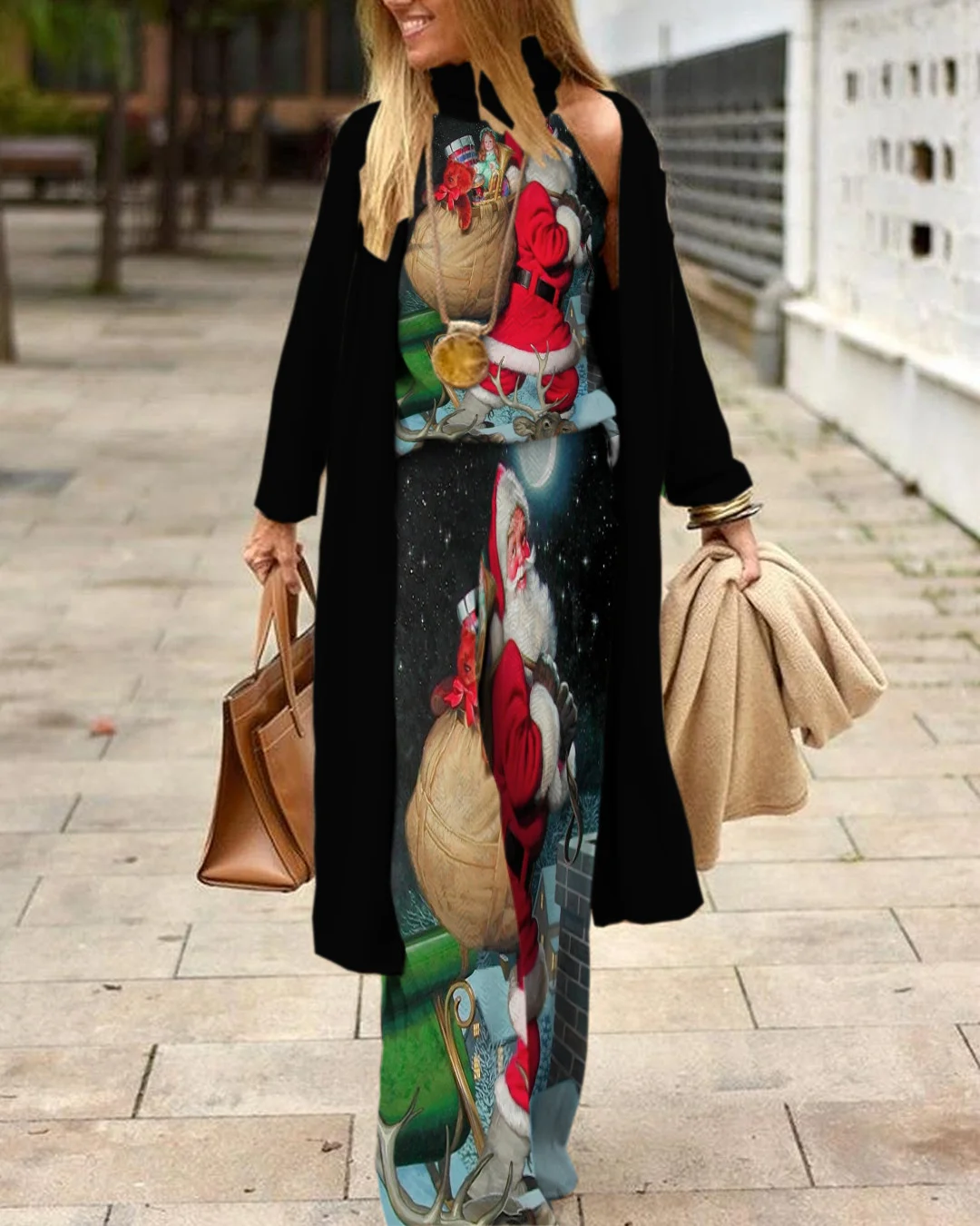 Herringbone Sweater Three-Piece Suit c255
