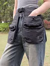 Outdoor Running Waist Apron with Pocket Waist Pack Adjustable Belt for Women/Men