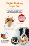Zoo Ball | 2-in-1 Plush and Squeaky Tennis Ball for Dog | No Stuffing Tough Interactive Fetch Dog Toys for Small Medium Large Dogs