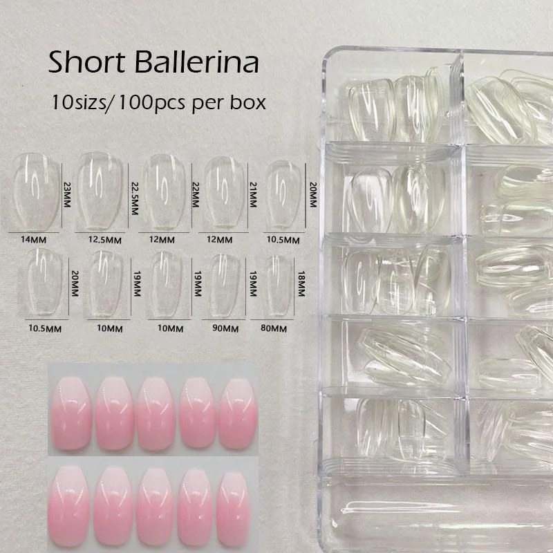 120pcs/box Instant Soft Gel Nail Tips Sculpted Coffin Stiletto Full Cover Press On Nail Tips Soak Off Salon Custom Nails-Nail Inspo