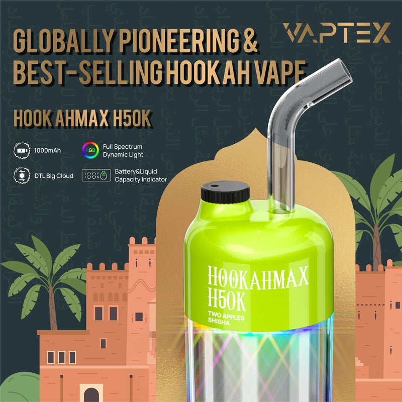 VAPTEX HOOK AHMAX H50000 Puffs Disposable Vape Wholesale VAPTEX OPVape