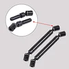 AMK 2Pcs Heavy Duty Metal Drive Shaft 160mm-215mm Internal Spline CVD Driveshaft for 1/6 RC Crawler Car Axial SCX6 Jeep JLU Wrangler 4WD Upgrade Parts