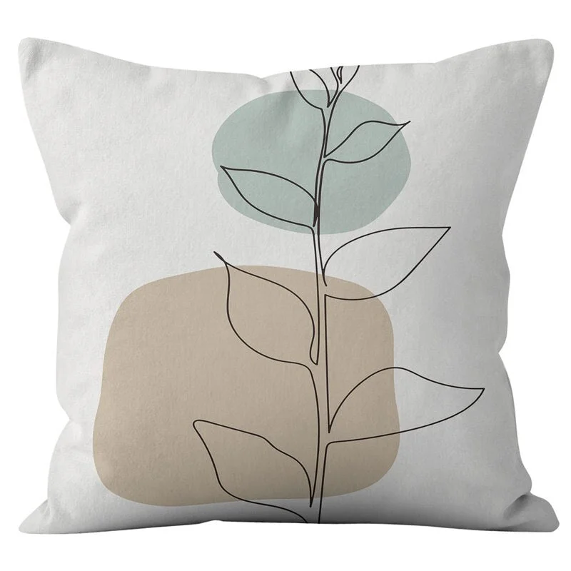 45*45cm Green Series Nordic Abstract Cushion Cover Geometric Throw Pillowcase Modern Minimalist Sofa Bed Decorative Pillows Case