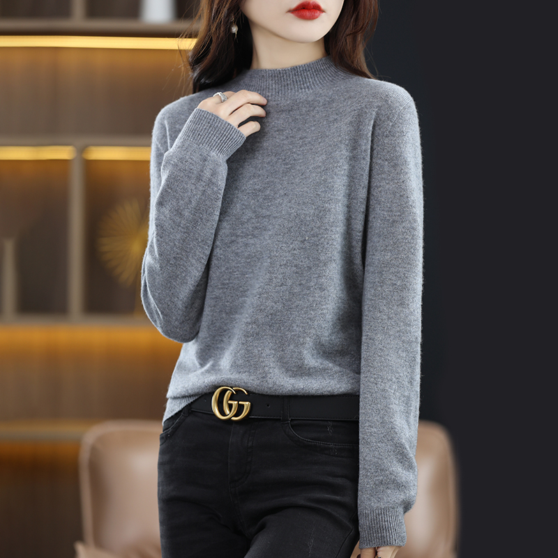 Cashmere Sweater Half Turtleneck Pullover Autumn /Winter Cashmere Sweater Women Casual Knitted Tops Female | Launchpadint